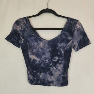 Lululemon Align Tee Nulu Size 2 Diamond Dye Lunar Rock True Navy